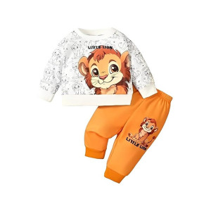 Kids Dress for Boys Printed Round Neck Full Sleeve T-shirt and Pant Clothing Set for Baby Boys